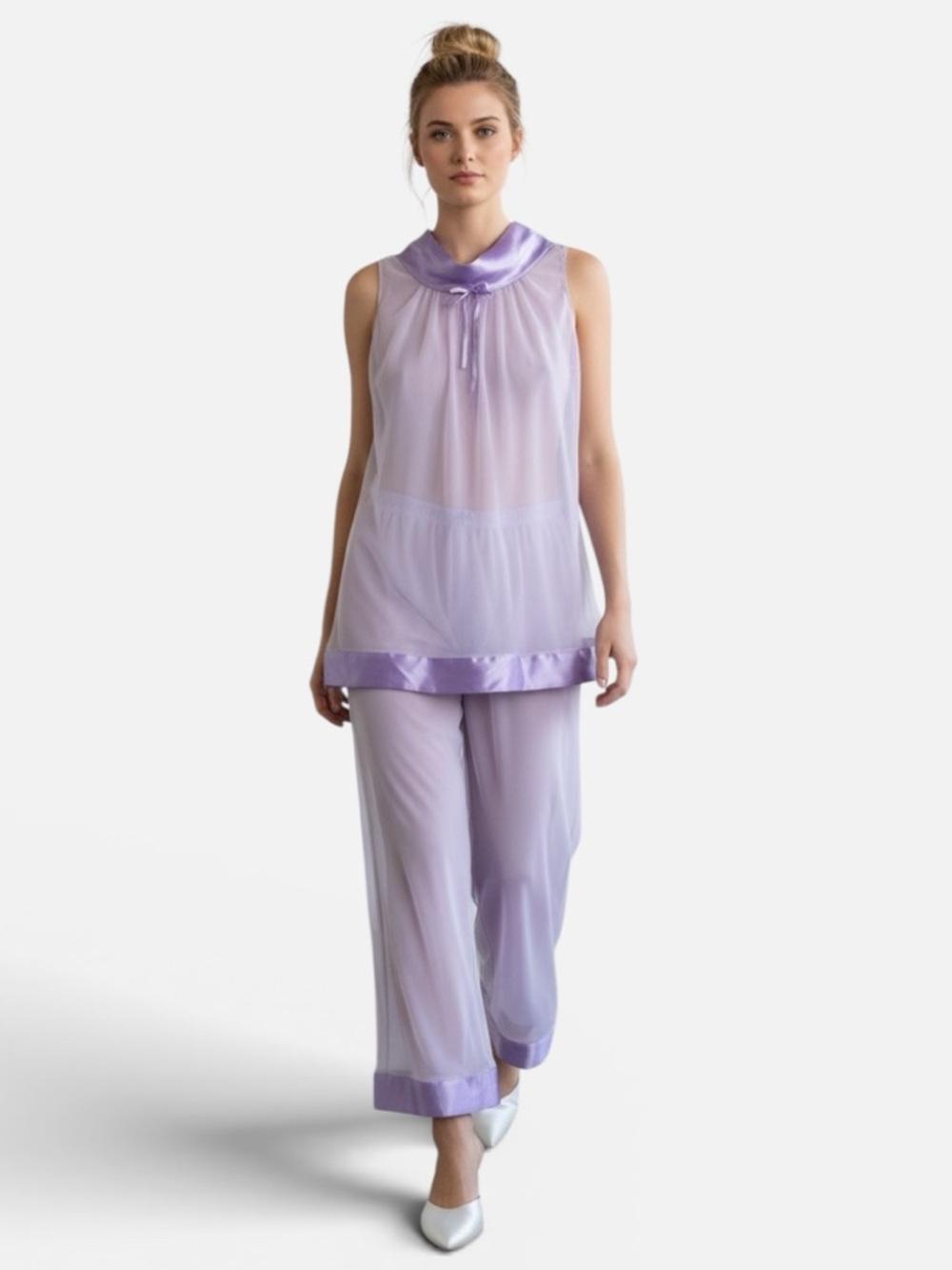 Vintage 2Pc Boudoir Set - Perfectly Pretty in Purple. NWT!